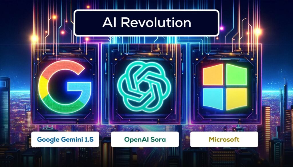 Openai sora and google Gemini 1.5 and microsoft