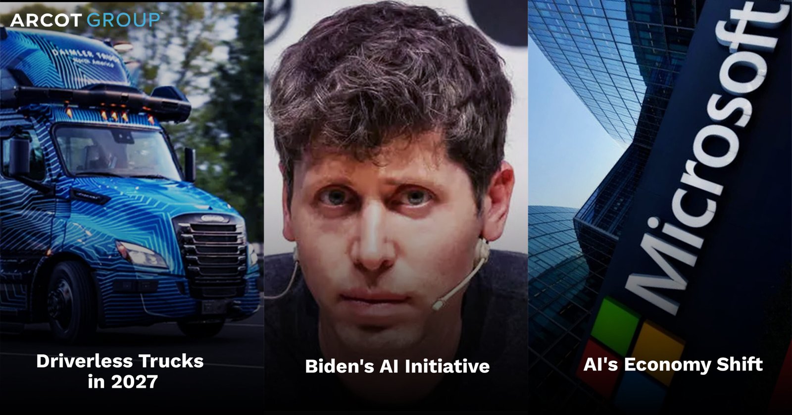 AI’s Economy Shift, Biden’s AI Initiative, and Driverless Trucks in 2027